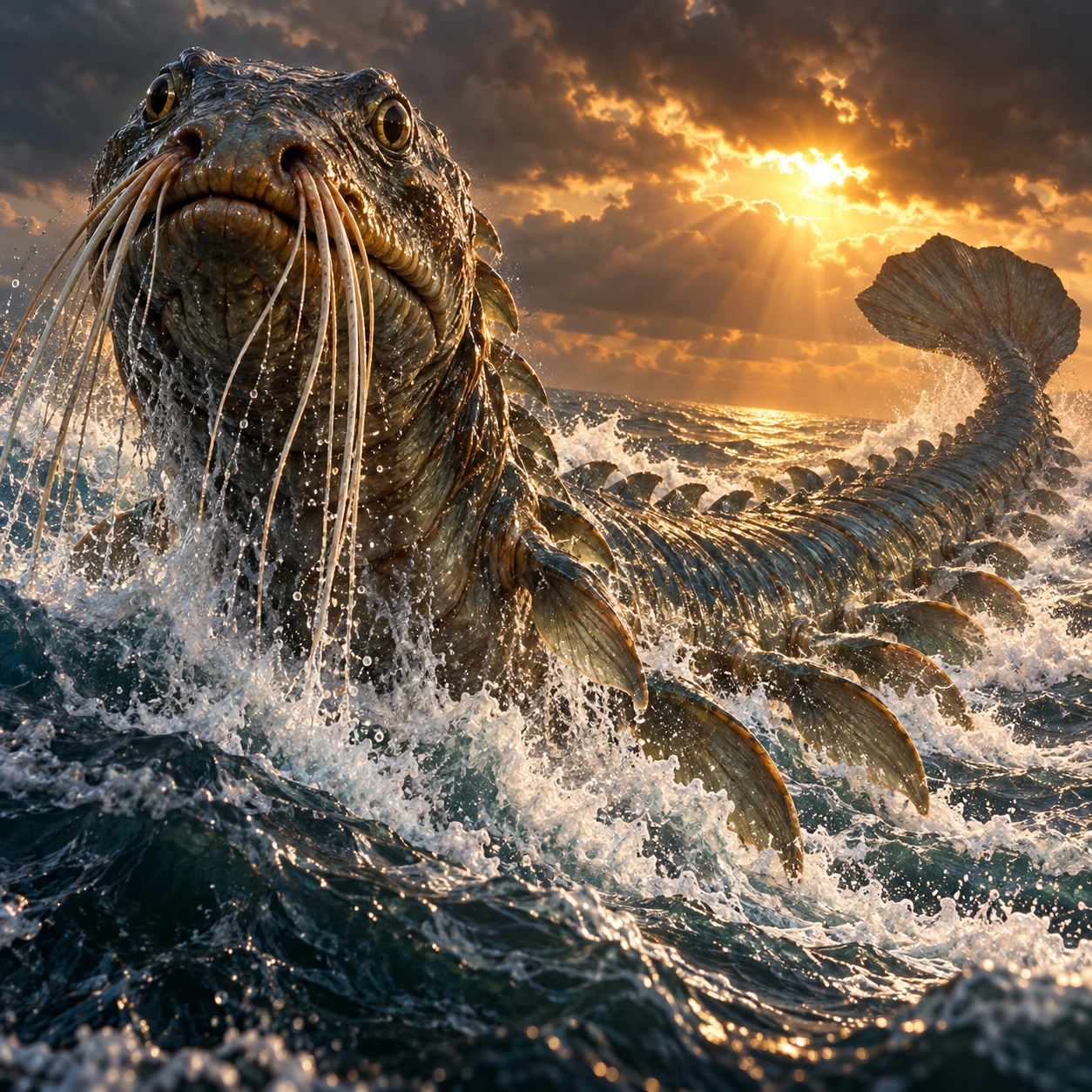 Many-finned sea serpent